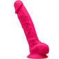 SILEXD - MODELO 1 PENE REALÍSTICO SILICONA PREMIUM SILEXPAN FUCSIA 23 CM