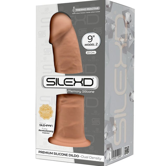 SILEXD - MODELO 2 PENE REALÍSTICO SILICONA PREMIUM SILEXPAN CARAMELO 23 CM