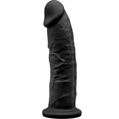 SILEXD - MODELO 2 PENE REALÍSTICO SILICONA PREMIUM SILEXPAN NEGRO 19 CM