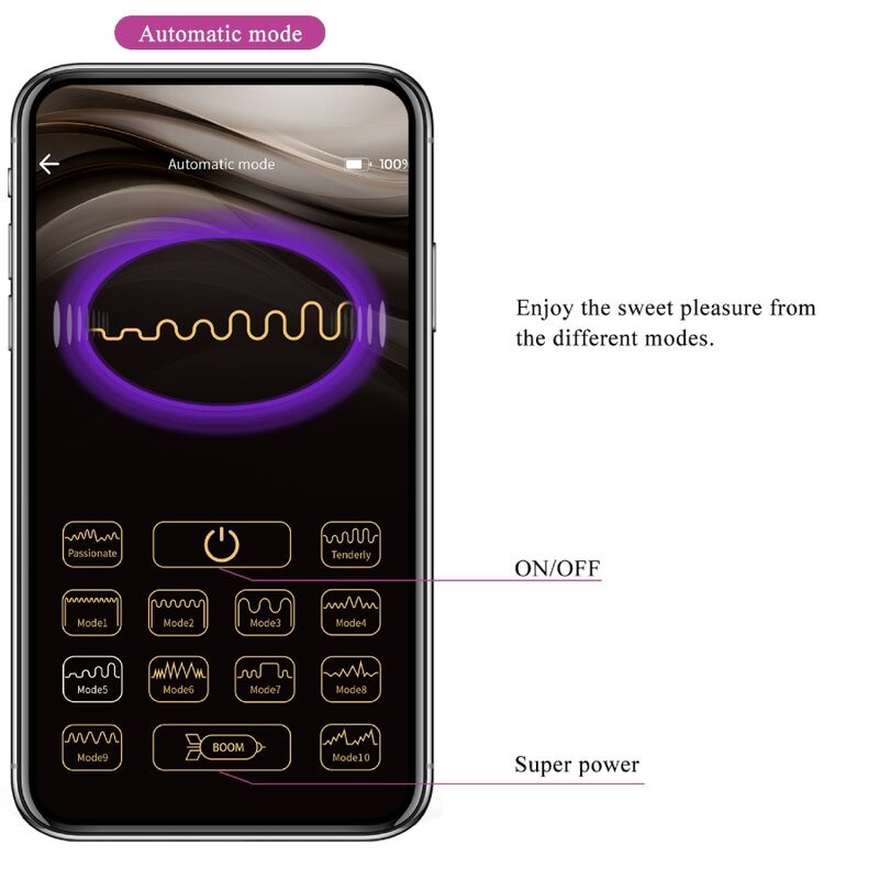 PRETTY LOVE - ELVIRA KEGEL BALLS APP CONTROL REMOTO MORADO