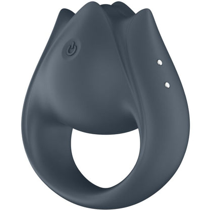 SATISFYER - PERFECT PAIR 2 MULTIVIBRADOR 2 EN 1 ANILLO PARA PENE & ESTIMULADOR DE DEDO GRIS