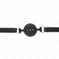 KINK - MORDAZA 55 x 2 CM DE BOLA 4.5 CM DE SILICONA COMPLETA TALLA M NEGRO AJUSTABLE 35-51 CM