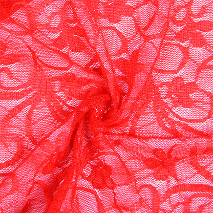 SUBBLIME - 954208 BABYDOLL DE ENCAJE CON TIRANTES AJUSTABLES ROJO S/M