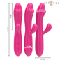 INTENSE - IVY VIBRADOR FLEXIBLE 10 VIBRACIONES CON LENGUA ESTIMULADORA ROSA