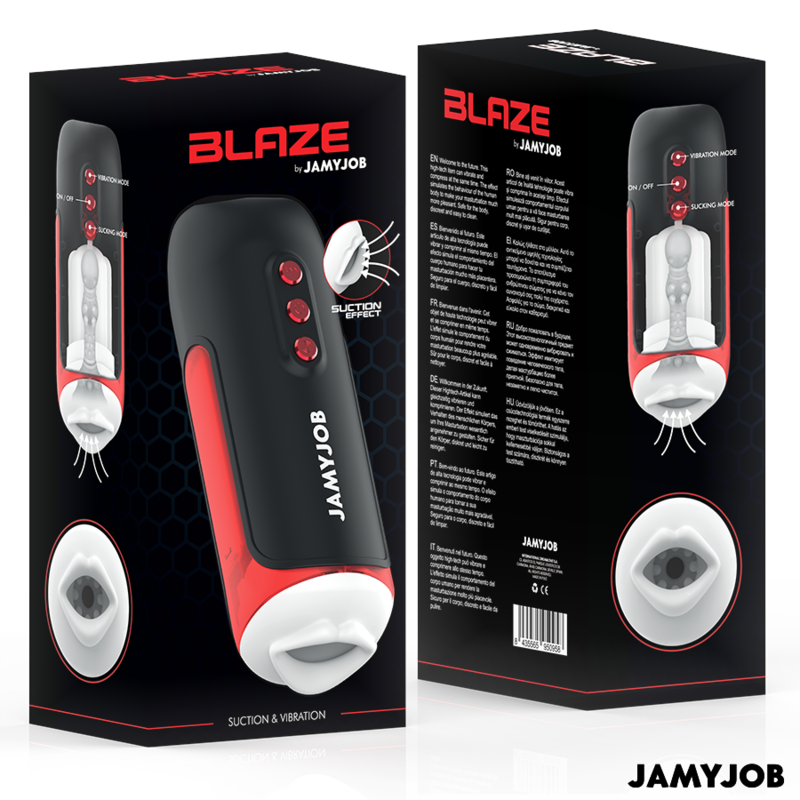 JAMYJOB - BLAZE MASTURBADOR BOCA AUTOMÁTICO 5 MODOS SUCCIONADOR Y VIBRACIÓN