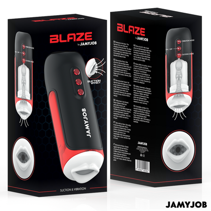 JAMYJOB - BLAZE MASTURBADOR BOCA AUTOMÁTICO 5 MODOS SUCCIONADOR Y VIBRACIÓN