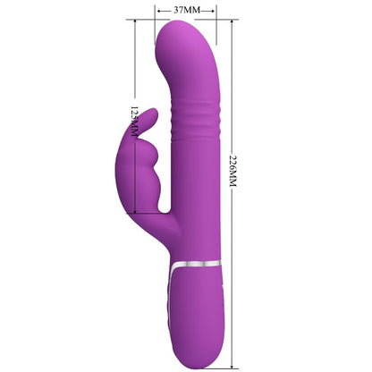 PRETTY LOVE - COALE VIBRADOR RABBIT MULTIFUNCIÓN 4 EN 1 MORADO