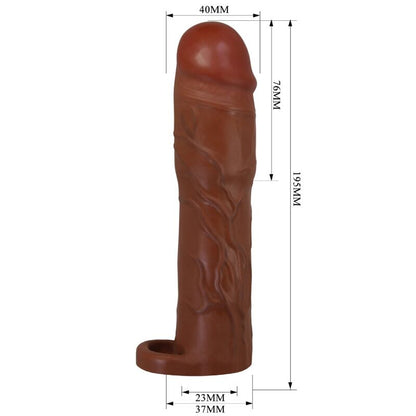 PRETTY LOVE - GERD FUNDA PARA PENE CON EXTENSIÓN DE 7.6 CM MULATO