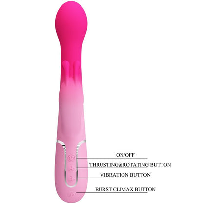 PRETTY LOVE - DEJON VIBRADOR RABBIT 3 EN 1 MULTIFUNCIÓN ROSA