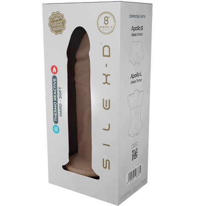SILEXD - PENE REALÍSTICO MODELO 8 SILICONA LÍQUIDA 20.6 CM