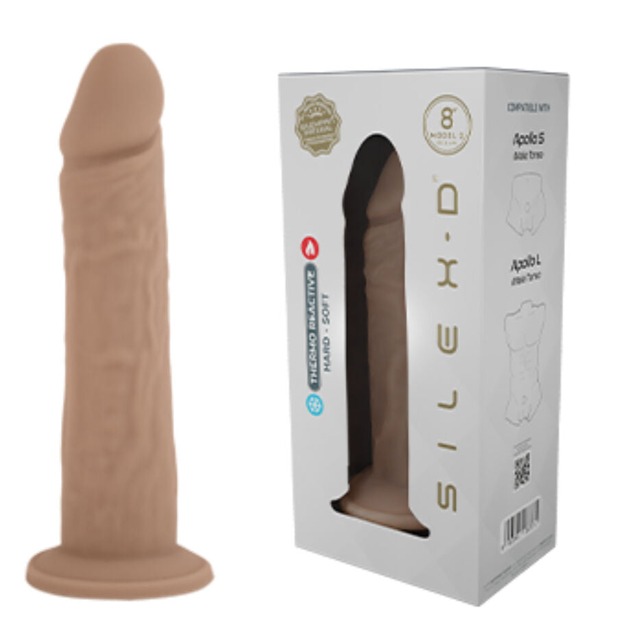 SILEXD - PENE REALÍSTICO MODELO 8 SILICONA LÍQUIDA 20.6 CM