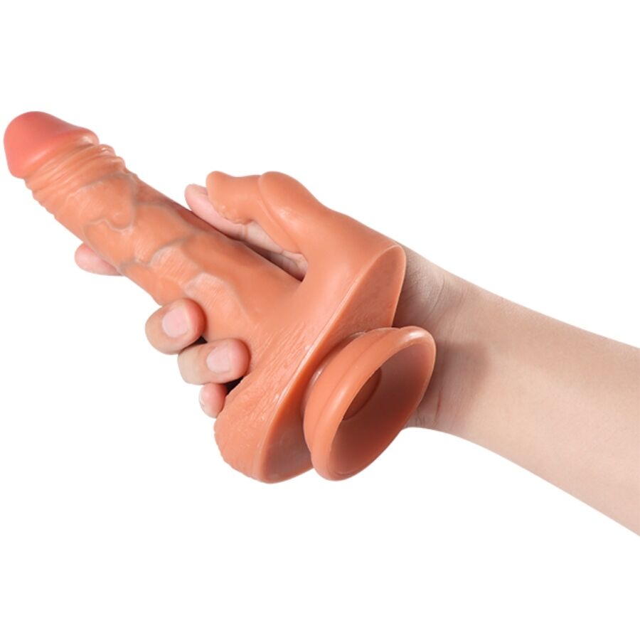 SHEQU - JULIAN DILDO Y ESTIMULADOR DE CLÍTORIS CON VIBRACIÓN Y CONTROL REMOTO 16 CM