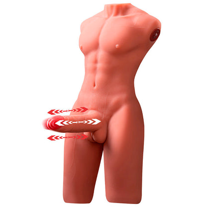 XISE - JASON HALF BODY TORSO REALÍSTICO MASCULINO CON THRUSTING Y VIBRACIÓN 55 CM