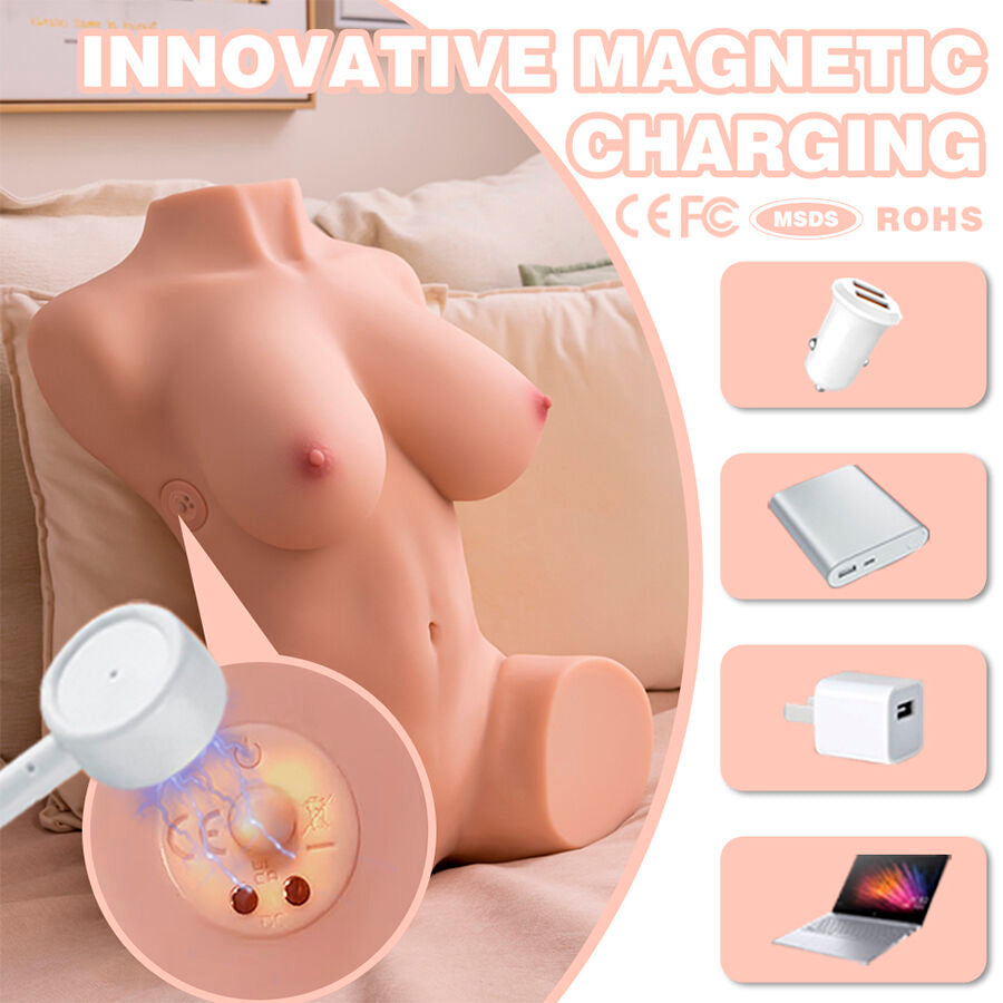 XISE - DANIA THRUSTING TORSO REALÍSTICO CON VIBRACIÓN FEMENINO 52 CM