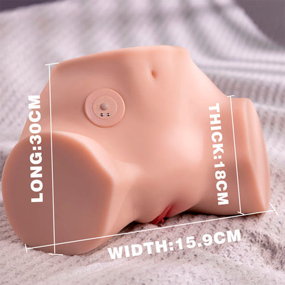 XISE - FENNIE SHAKING MASTURBADOR VAGINA Y ANO REALÍSTICO MULTIPOSICIÓN CON VIBRACIÓN