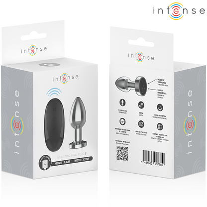 INTENSE - PLUG ANAL 10 VIBRACIONES METAL CON CONTROL REMOTO S