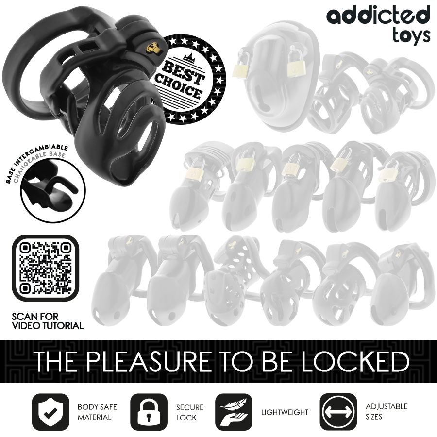 ADDICTED TOYS LOCKED - ETERNAL LOCK JAULA PARA PENE 9 CM