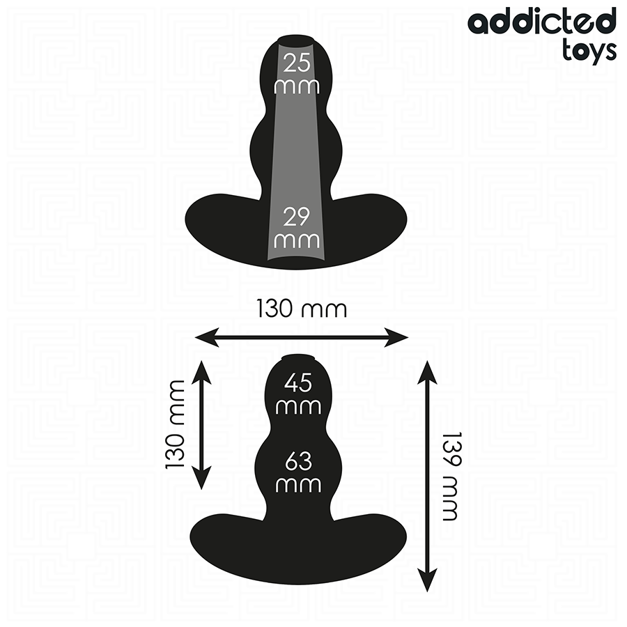 ADDICTED TOYS - PLUG ANAL HUECO SILICONA TALLA XL 13,9 CM