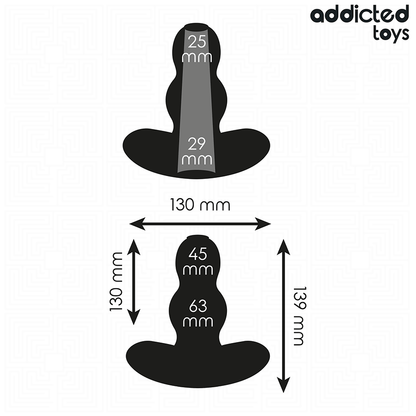 ADDICTED TOYS - PLUG ANAL HUECO SILICONA TALLA XL 13,9 CM