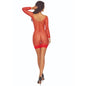 PASSION - BS108 BODYSTOCKING REJILLA ROJO