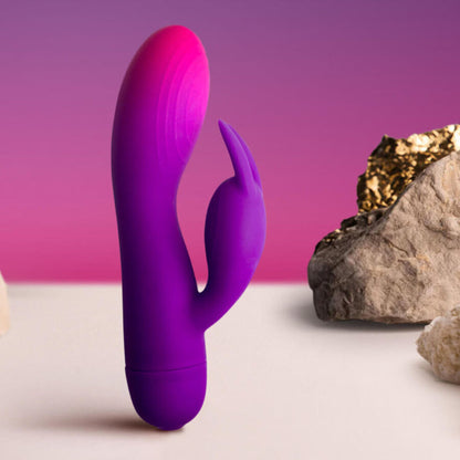 ROCKS- OFF - GLO- GIRL VIBRADOR RABBIT MORADO