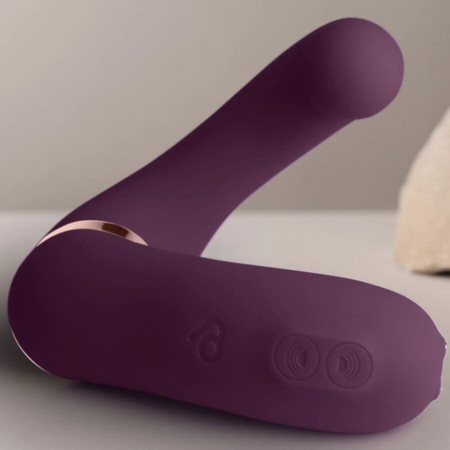 ROCKS- OFF - GEMINI VIBRADOR DUAL PUNTO G Y ESTIMULADOR CLÍTORIS MORADO