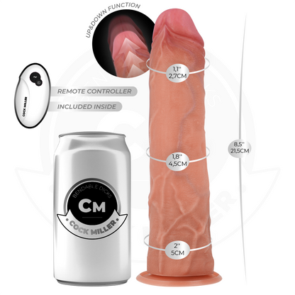 COCK MILLER - DILDO HIPERREALÍSTICO CON VENTOSA Y THRUSTING CON CONTROL REMOTO 21,5 CM