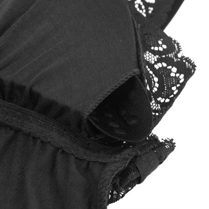 SUBBLIME - TEDDY DETALLE ENCAJE FLORAL NEGRO L/XL