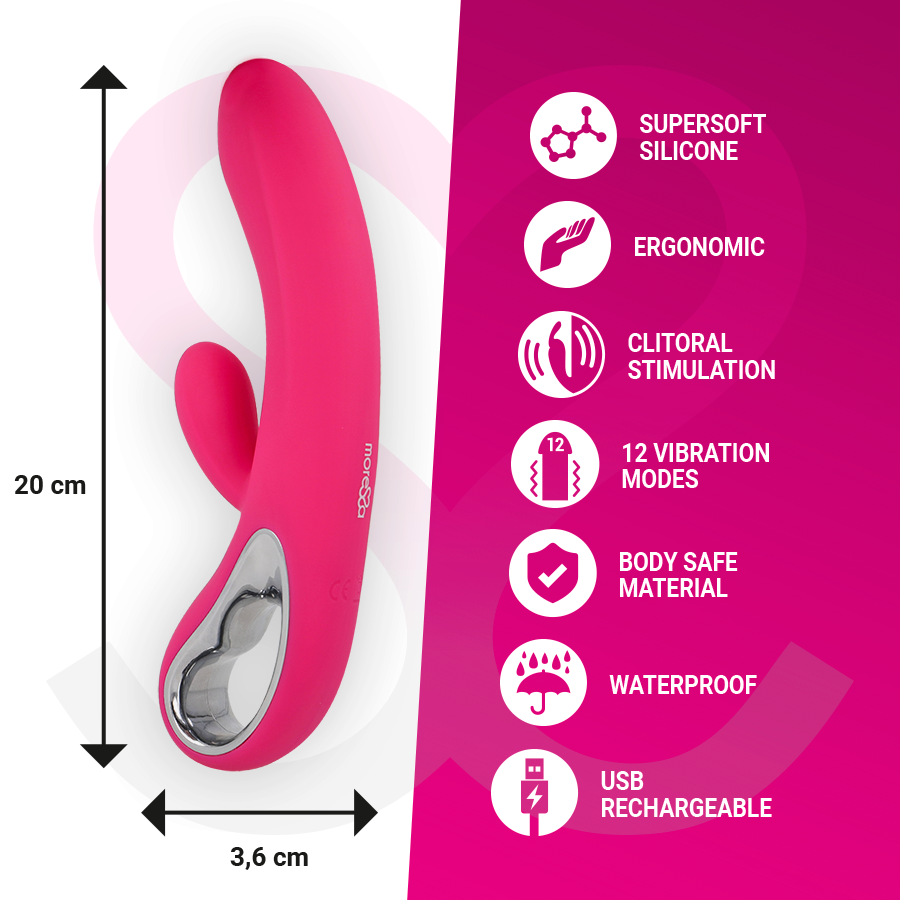 MORESSA - TROY MASAJEADOR PUNTO G Y CLITORIS PREMIUM SILICONE RECARGABLE
