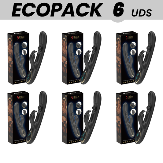 ECOPACKS 6 UDS - IBIZA POTENTE VIBRADOR RABBIT CON PERLA ROLLING MASAJEADORA