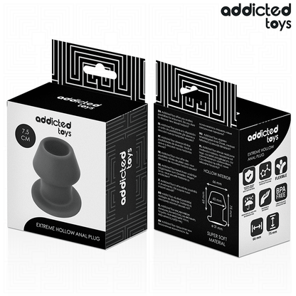 ADDICTED TOYS - PLUG ANAL HUECO EXTREM SILICONA TALLA S 7,5 CM