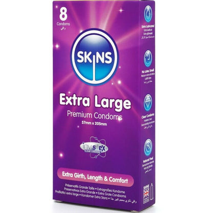 SKINS - TAMAÑO XL PRESERVATIVOS PREMIUM PACK 8