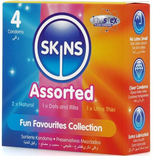 SKINS - SURTIDO PRESERVATIVOS PREMIUM PACK 4