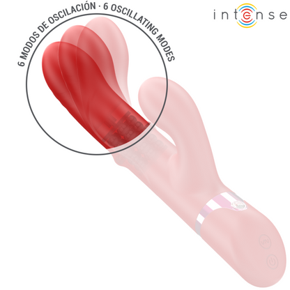 INTENSE - LELE VIBRADOR MULTIFUNCIÓN ROTATORIO & OSCILACIÓN & ESTIMULACIÓN ROJO