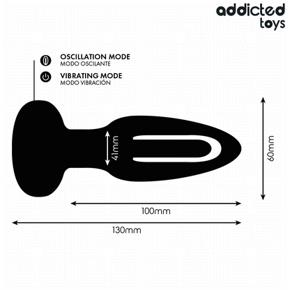 ADDICTED TOYS - PLUG ANAL CON LENGUA VIBRADORA Y CONTROL REMOTO