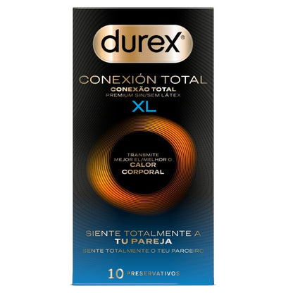 DUREX - CONEXIÓN TOTAL XL ULTRA FINO PLUS SIN LÁTEX 10 UNIDADES