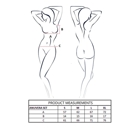 PASSION - ANUVERA SET SUJETADOR + TANGA ROJO S/M