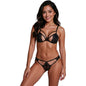PASSION - ANUVERA SET SUJETADOR + TANGA NEGRO S/M