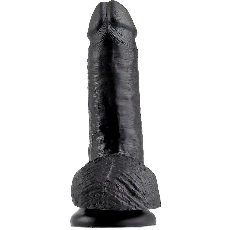 KING COCK - 7 PENE REALÍSTICO NEGRO 17.8 CM