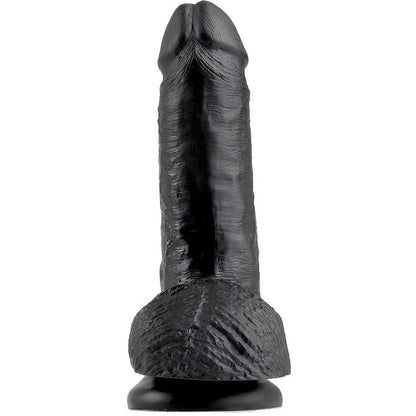 KING COCK - 7 PENE REALÍSTICO NEGRO 17.8 CM