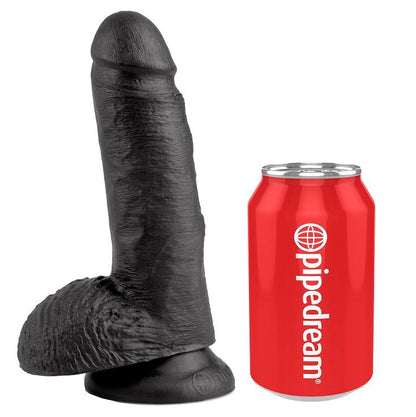 KING COCK - 7 PENE REALÍSTICO NEGRO 17.8 CM