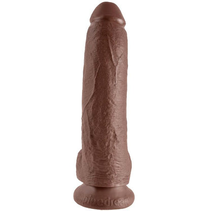 KING COCK - 9 PENE REALÍSTICO MARRÓN 22.9 CM