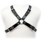 LEATHER BODY - BLACK BUCKLE HARNESS FOR MEN