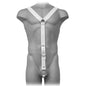 LEATHER BODY - HARNESS MEN BLANCO