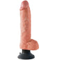 KING COCK - DILDO VIBRADOR CON TESTÍCULOS 25.5 CM COLOR NATURAL