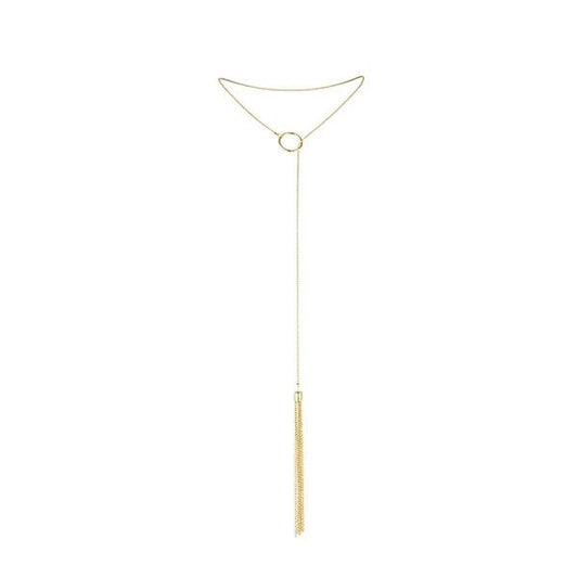 BIJOUX - MAGNIFIQUE COLLAR METLICO CON FLECOS DORADO