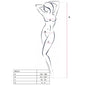 PASSION - WOMAN BS014 BODYSTOCKING BLANCO TALLA ÚNICA