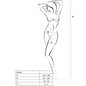 PASSION - WOMAN BS024 BODYSTOCKING BLANCO TALLA ÚNICA