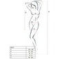 PASSION - WOMAN BS027 BODYSTOCKING ESTILO VESTIDO BLANCO TALLA ÚNICA