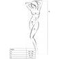 PASSION - WOMAN BS034 BODYSTOCKING BLANCO TALLA ÚNICA